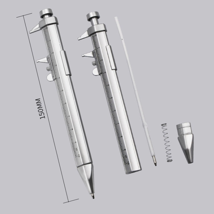20 PCS Plastic Cursor Caliper Type Ballpoint Pen Student Multi-Purpose Scale