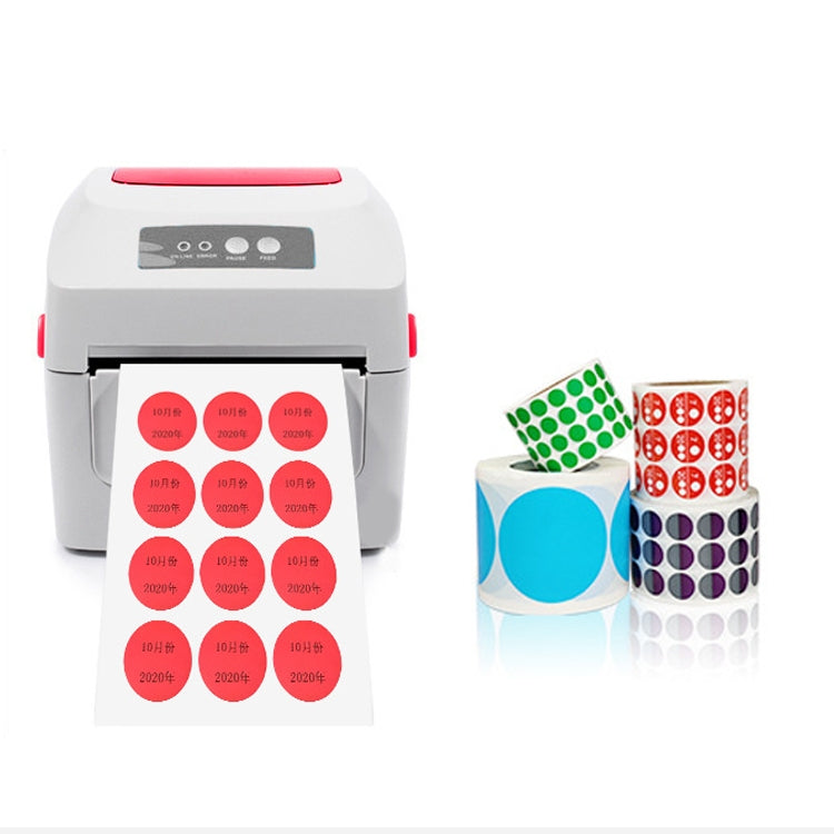 Color High-Viscosity Coated Paper Sticker Round Sticker,Random Color Delivery, Size: Diameter 15mm