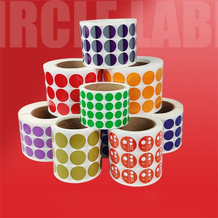 Color High-Viscosity Coated Paper Sticker Round Sticker,Random Color Delivery, Size: Diameter 25mm