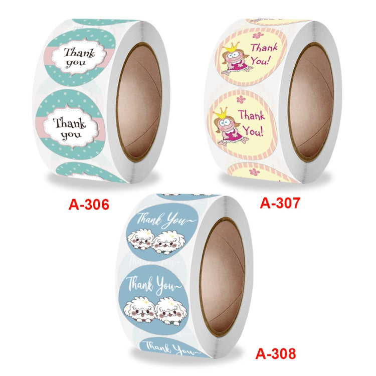 10 Rolls Seal Sticker Thank You Cute Animal Sticker Crafts Holiday Decoration Sticker, Size: 2.5cm / 1 Inch
