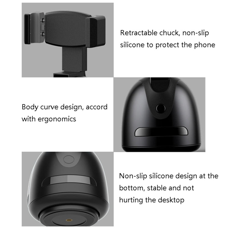 AI Intelligent Mobile Phone Live 360 Degree Tripod Heads(White)