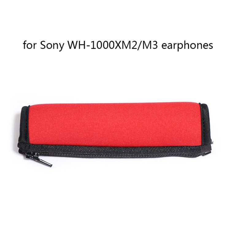 2 PCS Headset Comfortable Sponge Cover For Sony WH-1000xm2/xm3/xm4, Colour: (1000X / 1000XM2)Beige Protein With Card Buckle