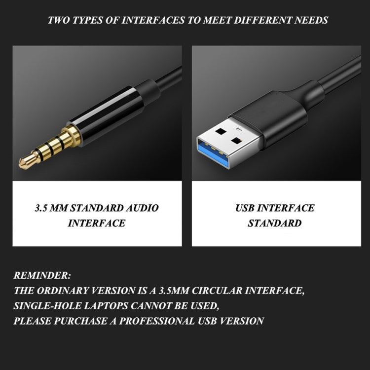 Desktop Computer Game Live Broadcast K Song Conference Condenser Microphone, Colour: M60-USB Built-in Sound Card Black