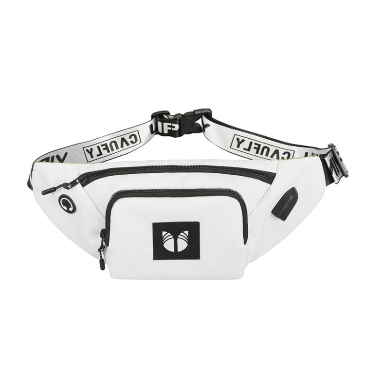 YIPINU YPU-DS Fashion Chest Bag Messenger Bag Waist Bag Waterproof Sports Mobile Phone Bag with External USB Port