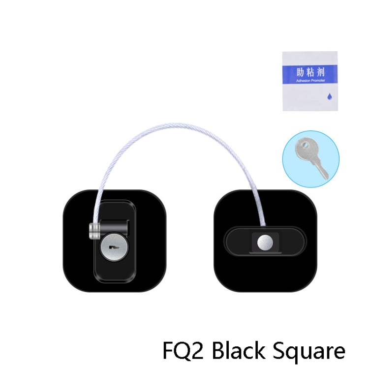 2 PCS Child Safety Lock High-Rise Protective Lock, Colour: FQ2 Black Square
