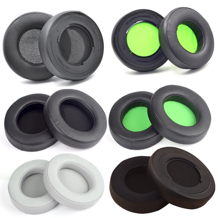 2 PCS Headset Sponge Case For Razer BlackShark V2/V2X/V2SE, Colour: Ellipse(Black Green Net)