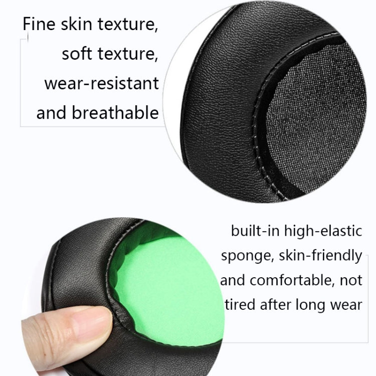 2 PCS Headset Sponge Case For Razer BlackShark V2/V2X/V2SE, Colour: Ellipse(Black Green Net)