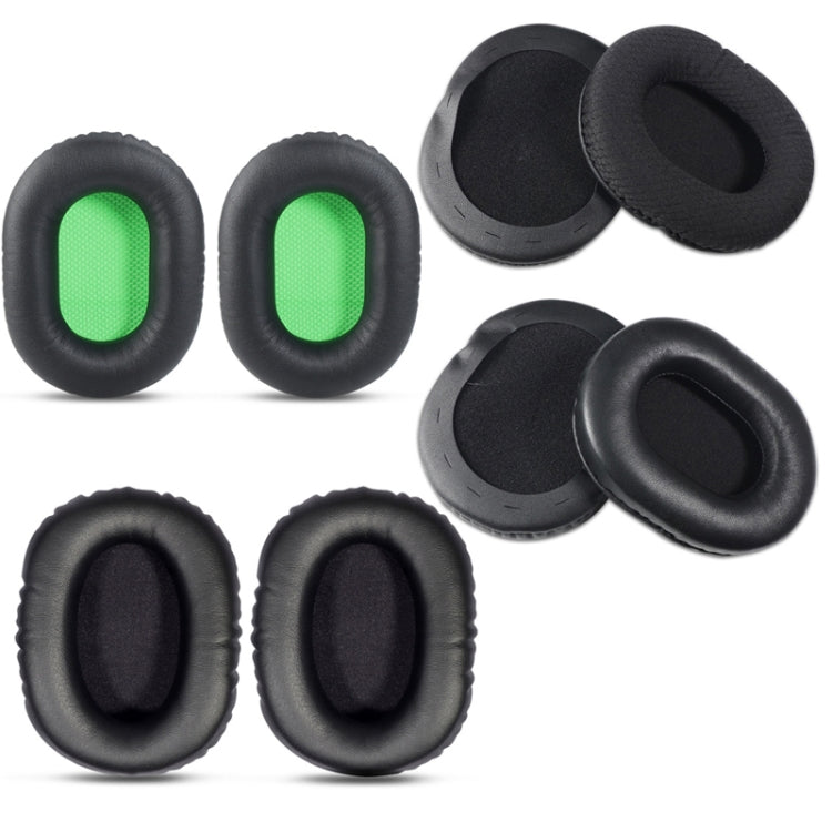2 PCS Headset Sponge Cover For Razer V2, Colour: Black Skin Green Net