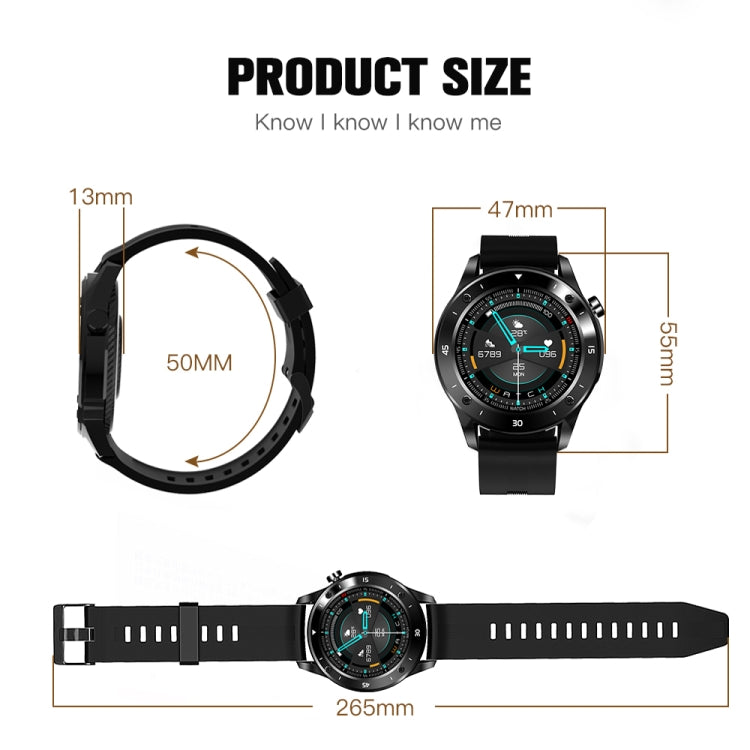 F22 1.3 Inch Touch Screen Smart Bracelet Silicone Table Heart Rate Steam Sleep Watch(Black)