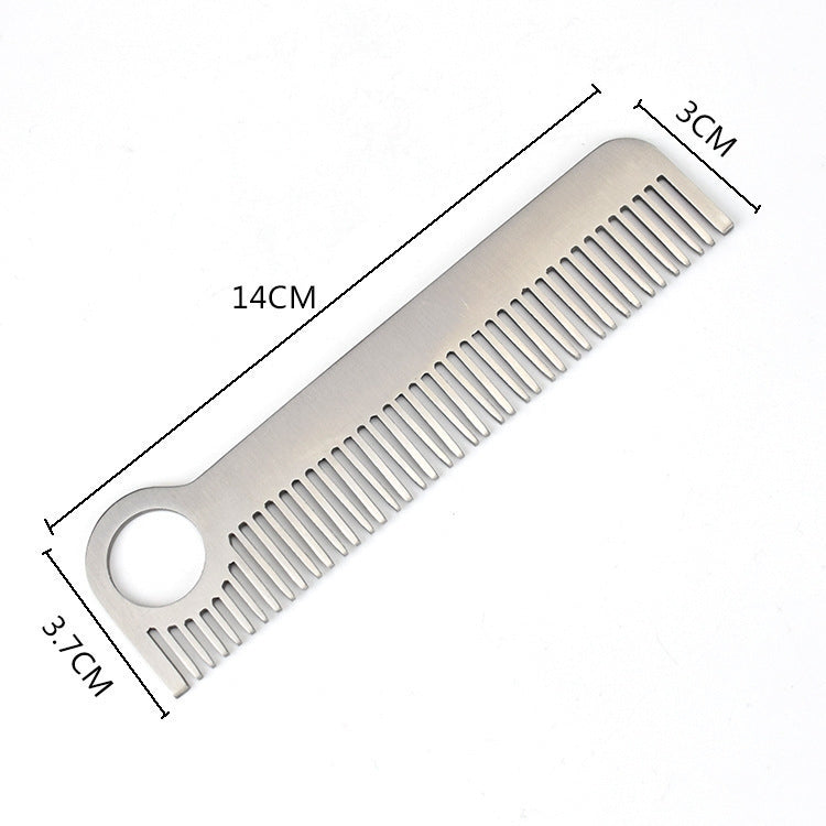 3 PCS Stainless Steel High-Strength Comb Outdoor EDC Portable Tool(Steel Color)
