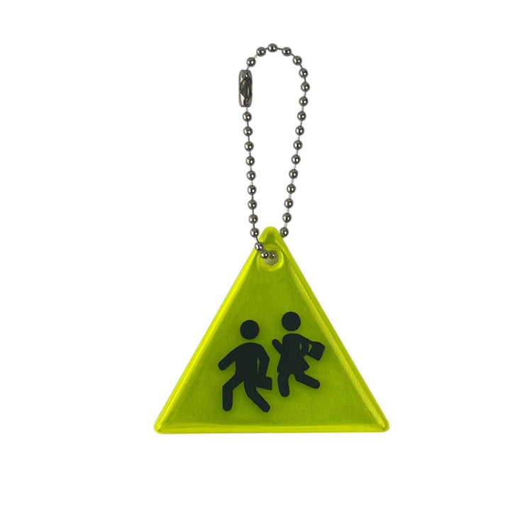 4 PCS Sidewalk Reflective PVC Keychain Traffic Safety Schoolbag Night Reflective Pendant Random Colour Delivery