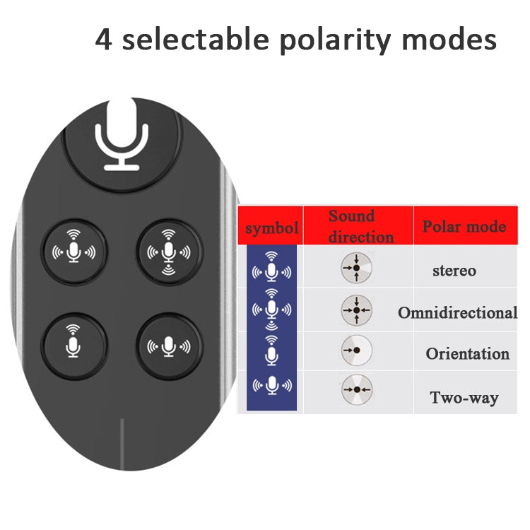 M8 Computer Game Conference Video K Song Desktop USB Microphone Recording Microphone Live Condenser Zinc Alloy Microphone Set, Specification: Desktop Bracket Set