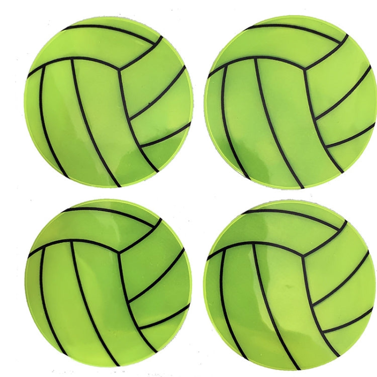 7 Packs Volleyball Type Traffic Safety Reflective Stickers Night Travel Warning Stickers Random Colour Delivery
