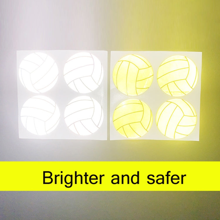 7 Packs Volleyball Type Traffic Safety Reflective Stickers Night Travel Warning Stickers Random Colour Delivery