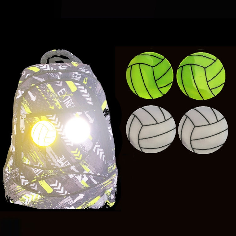 7 Packs Volleyball Type Traffic Safety Reflective Stickers Night Travel Warning Stickers Random Colour Delivery