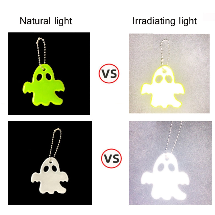 10 PCS Ghost Reflective Waterproof Pendant Student Schoolbag Night Riding Reflector Random Colour Delivery