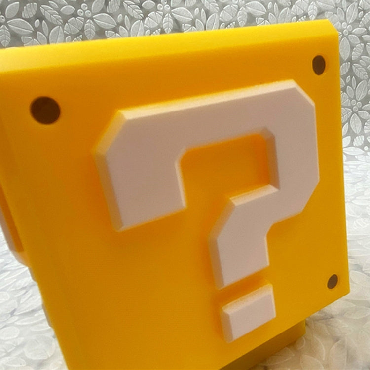 1W Mario LED Question Mark USB Charging Night Light Desktop Bedside Block Brick Table Lamp(Warm Light)
