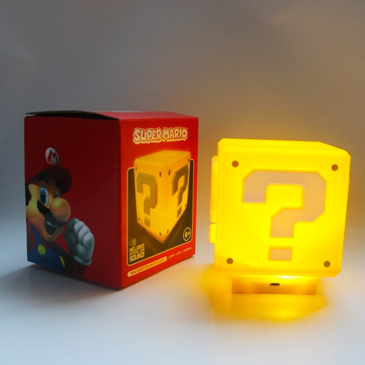 1W Mario LED Question Mark USB Charging Night Light Desktop Bedside Block Brick Table Lamp(Warm Light)