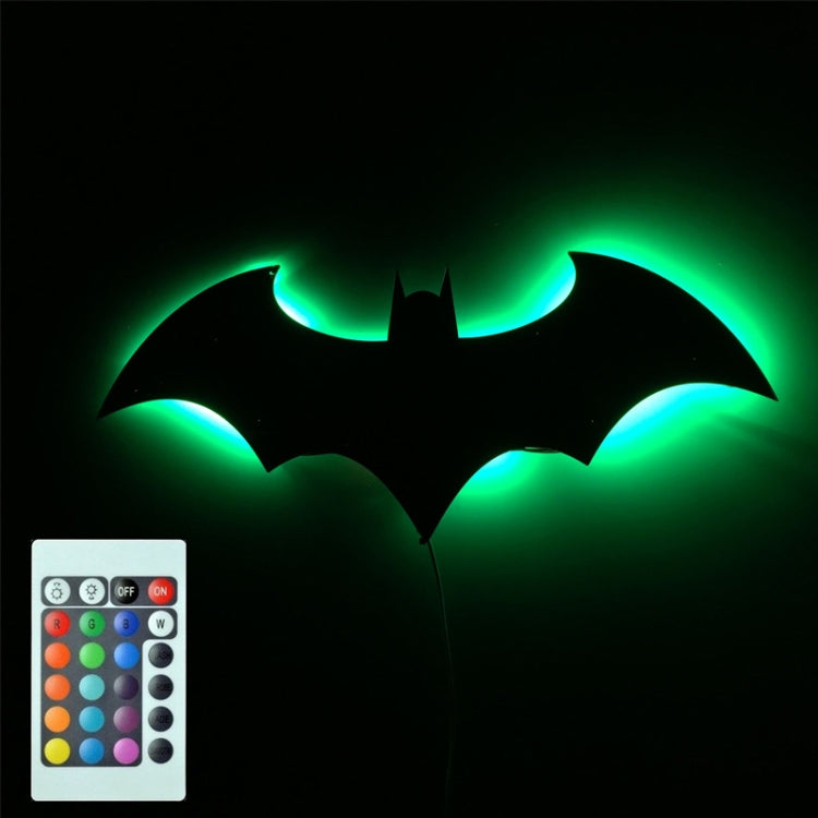 Remote Control Batman Mirror Decoration Light LED Colorful Color Changing Wall Light(Large)
