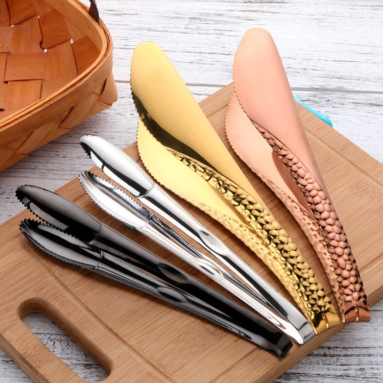 304 Stainless Steel Food Clip,Style: Serpentian Bread Clip (Goldï¼‰