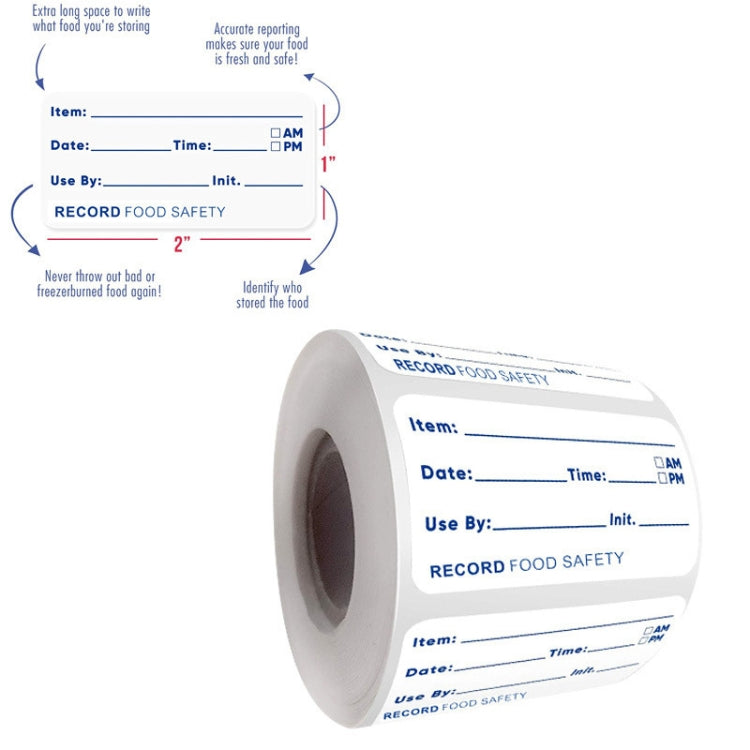 5 Rolls Food Date Sticker Label, Size: 7.5 x 2.5cm