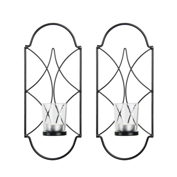 2 PCS 2002 Wall Hanging Iron Candle Holder Wall Decoration Pendant
