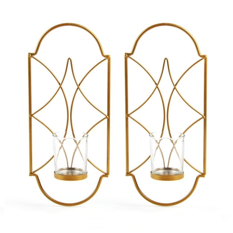 2 PCS 2002 Wall Hanging Iron Candle Holder Wall Decoration Pendant