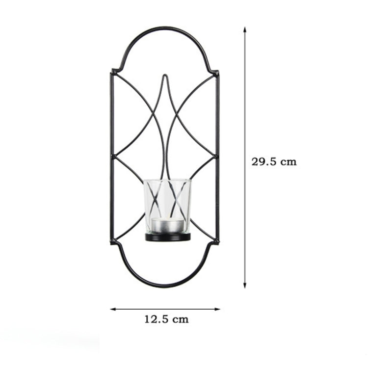 2 PCS 2002 Wall Hanging Iron Candle Holder Wall Decoration Pendant