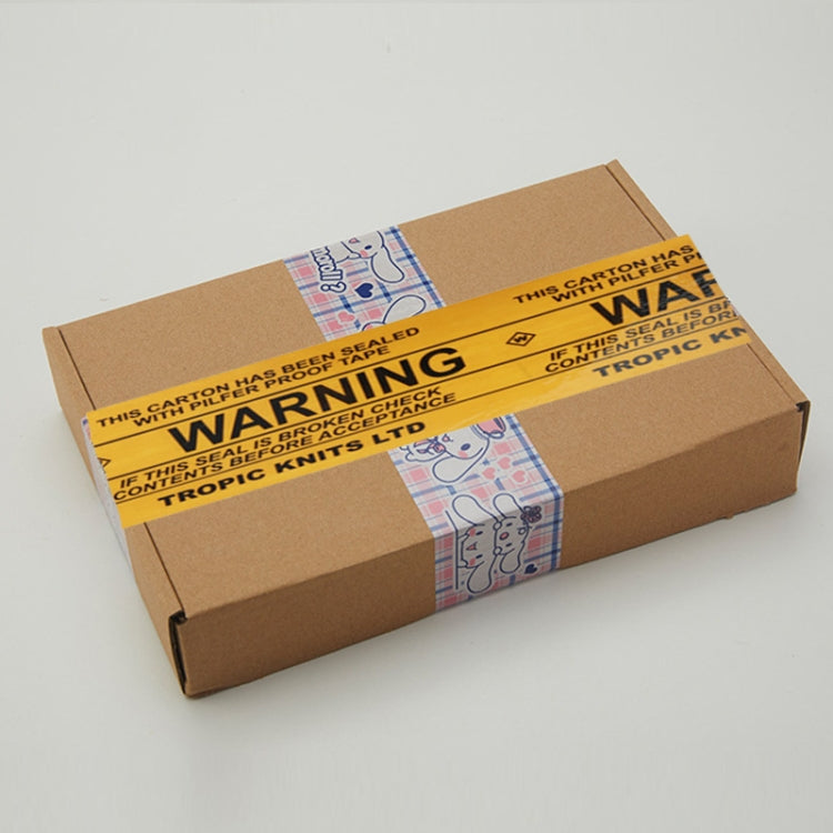 1 Roll Warning Words Adhesive Paper Sealing Packing Tape