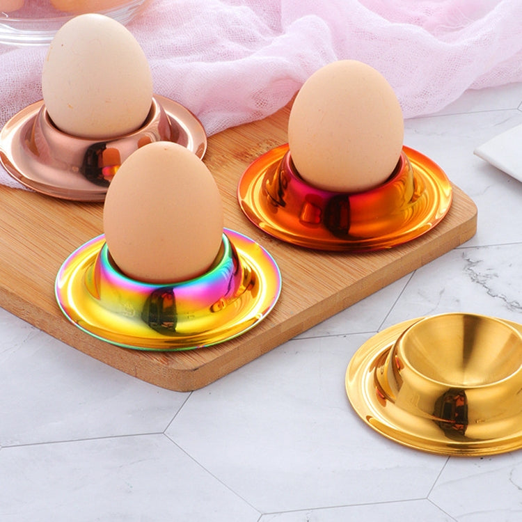 2 PCS Stainless Steel Egg Tray Table Utensils, Specification: Silver
