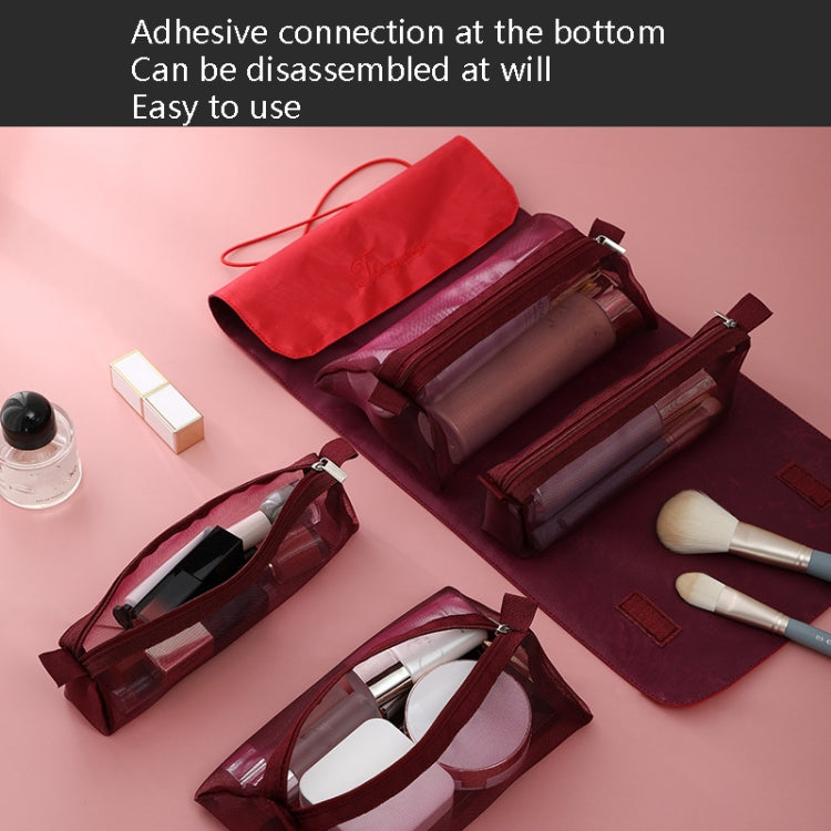 4 In 1 Multi-Function Cosmetics Storage Bag Removable Large Capacity Travel Convenient Cosmetic Bag Wash Bag, Colour: Gray
