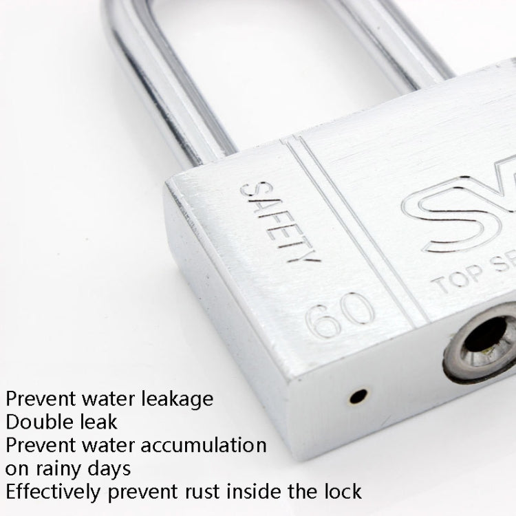4 PCS Square Blade Imitation Stainless Steel Padlock, Specification: Short 40mm Open
