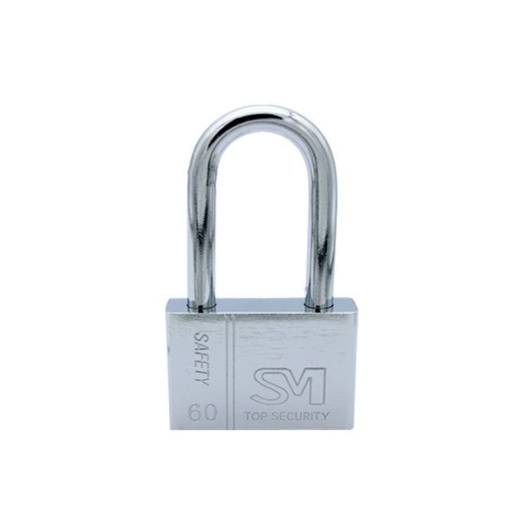 4 PCS Square Blade Imitation Stainless Steel Padlock, Specification: Long 60mm Not Open