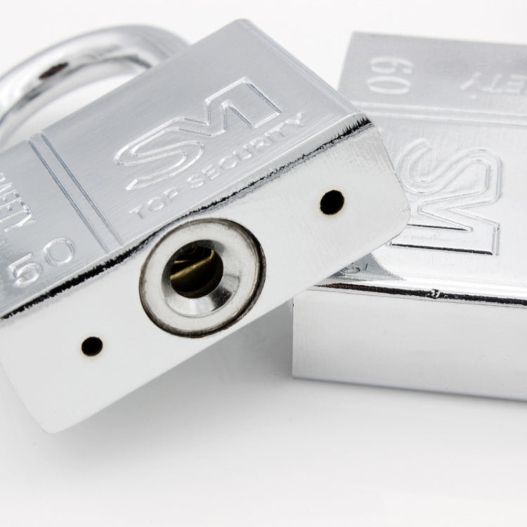 4 PCS Square Blade Imitation Stainless Steel Padlock, Specification: Long 40mm Open