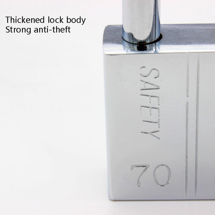 4 PCS Square Blade Imitation Stainless Steel Padlock, Specification: Long 40mm Open