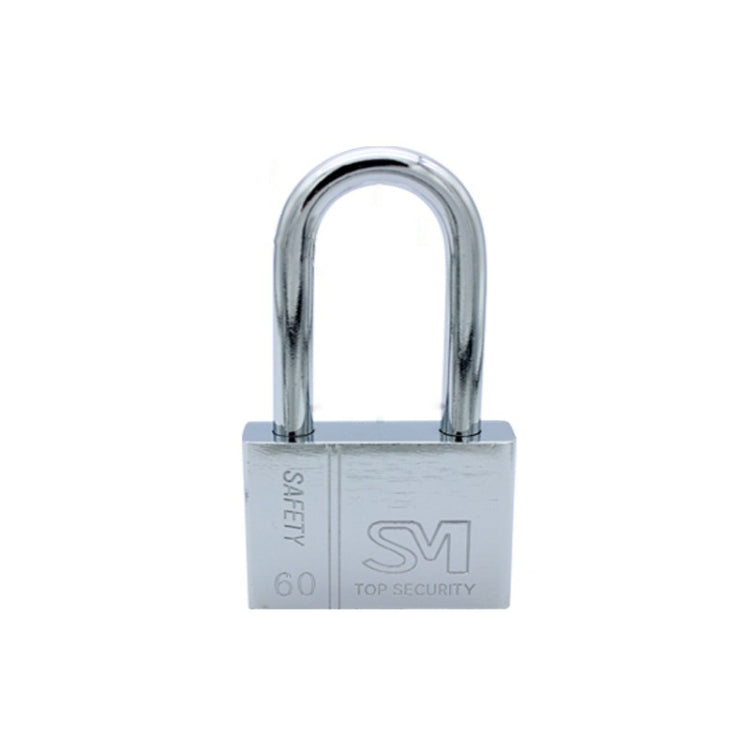 4 PCS Square Blade Imitation Stainless Steel Padlock, Specification: Long 60mm Open