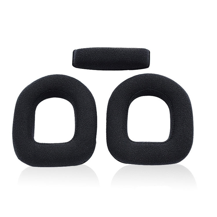 2 PCS Gaming Headset Sponge Protective Case Flannel Earmuffs for Logitech A50