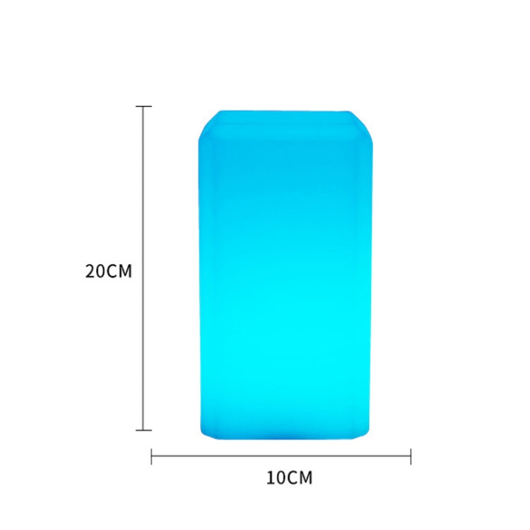 3W Alexa Voice Control Smart Light WIFI Mobile Phone APP Atmosphere Night Light, Specification: 10x20cm (Square Column Light)
