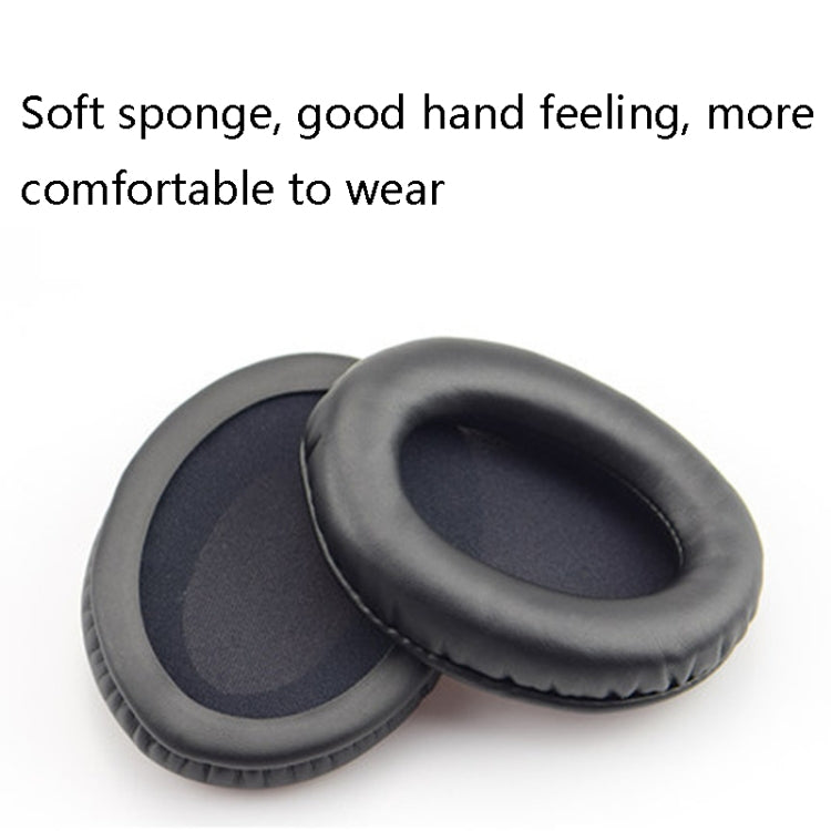 1 Pairs Headset Sponge Cover Ear Pad Leather Case For Kingston Cloud Silver II, Colour: Black