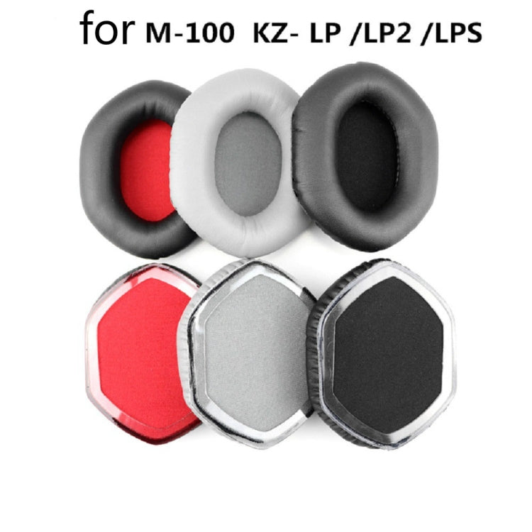 2 PCS Suitable for V-Moda LP/M100/LP2 Headest Sponge Cover Earmuffs, Colour: Black Red Net