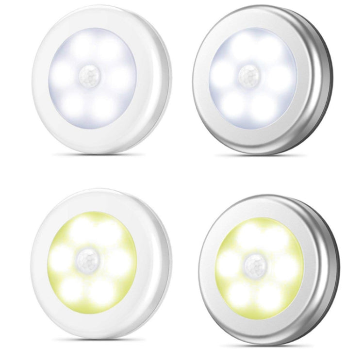 6 LED Home Wardrobe Smart Human Body Sensor Light, Light color: Warm Light (White)