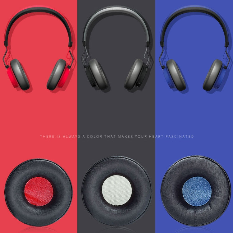 1 Pairs Headphone Sponge Cover Headphone Leather Cover For Jabra Revo Wireless, Colour: Black Red Net