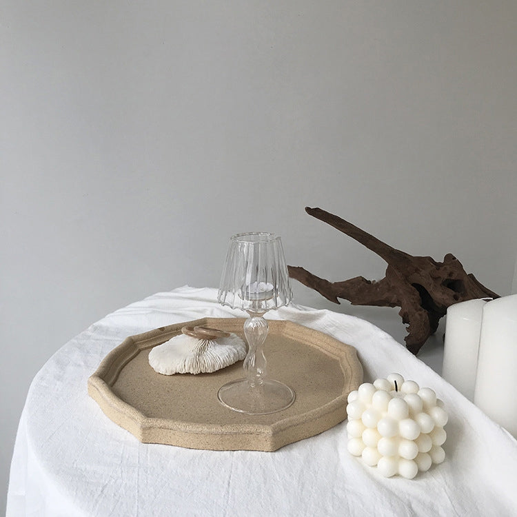 Rough Pressed Products Handicrafts DIY Original Materials Diamond-Shaped Octagonal Compote