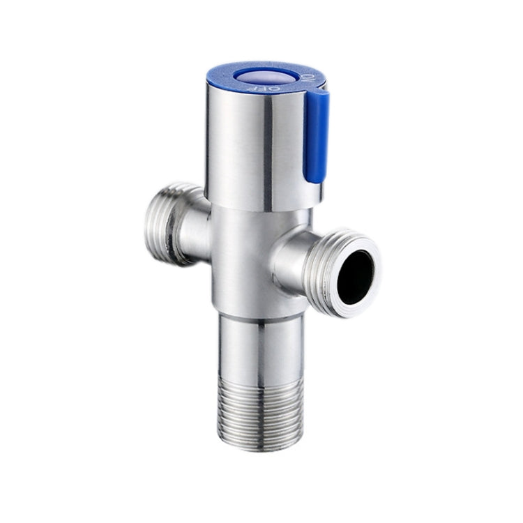2 PCS Stainless Steel Double Outlet Angle Valve Single Handle Double Control 1 In 2 Out Electroplating Wire Drawing Angle Valve, Specification: Drawing