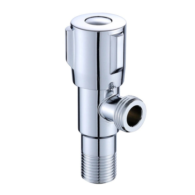 2 PCS Stainless Steel Angle Valve Single Handle Electroplating Wire Drawing Angle Valve, Specification: Three Round Plated Cold Water