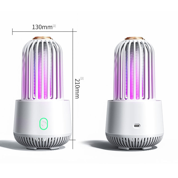 HE-W002 Photocatalyst Mosquito Killer Lamp Outdoor USB Physical Mosquito Trap(White)
