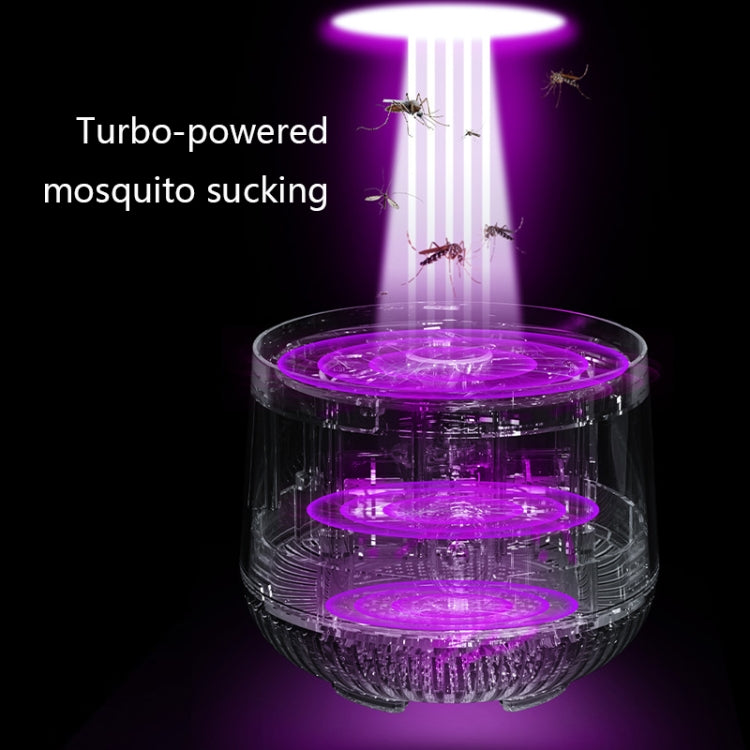 HE-W002 Photocatalyst Mosquito Killer Lamp Outdoor USB Physical Mosquito Trap(White)