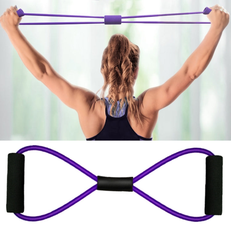10 PCS Yoga Supplies 8-Word Tension Rope Tier Force Training To Make Chest Tube