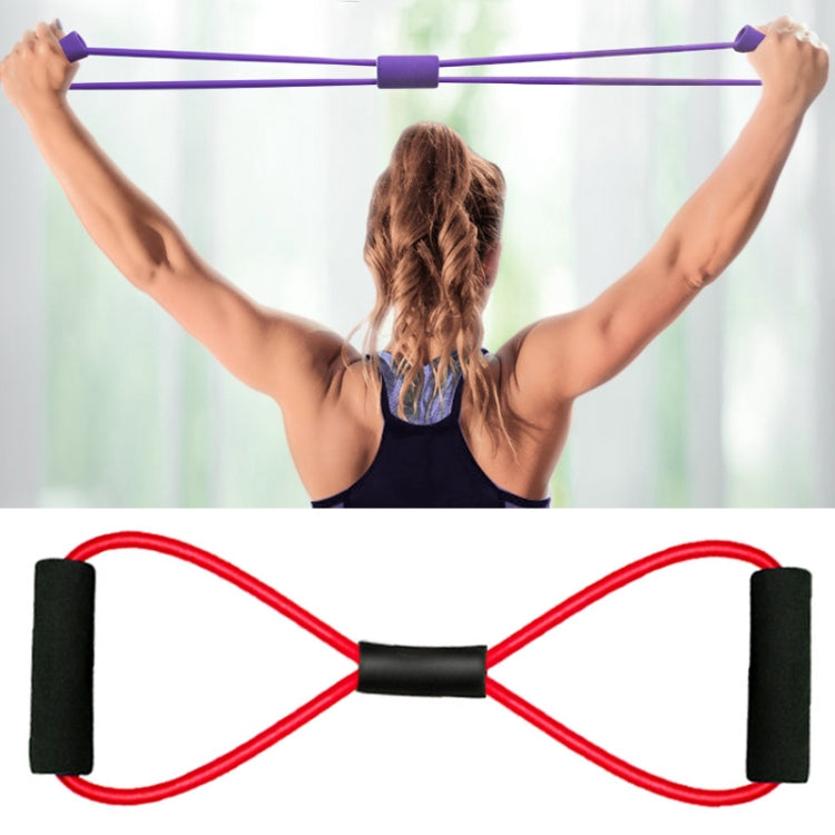 10 PCS Yoga Supplies 8-Word Tension Rope Tier Force Training To Make Chest Tube