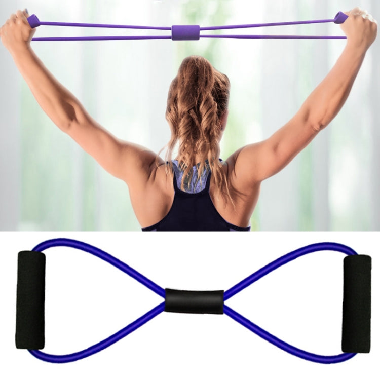 10 PCS Yoga Supplies 8-Word Tension Rope Tier Force Training To Make Chest Tube